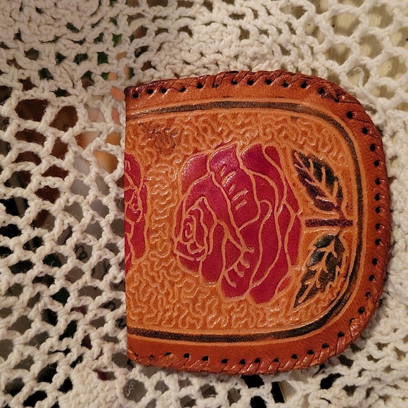 Pier1 Tropical leather bag~lip case💄~coin purse - Picture 9 of 9